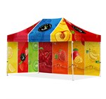 Coated Steel Sublimated Gazebo 4.5m x 3m - 1 Long Full-Wall Skin - 1 Short Full Wall Skin