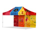 Coated Steel Sublimated Gazebo 4.5m x 3m 1 Long Full-Wall Skin