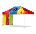 Coated Steel Sublimated Gazebo 4.5m x 3m - 1 Short Full-Wall Skin
