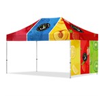 Coated Steel Sublimated Gazebo 4.5m x 3m - 1 Short Full-Wall Skin VI-AM-243-D-02